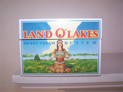 land o lakes metal recipe box 